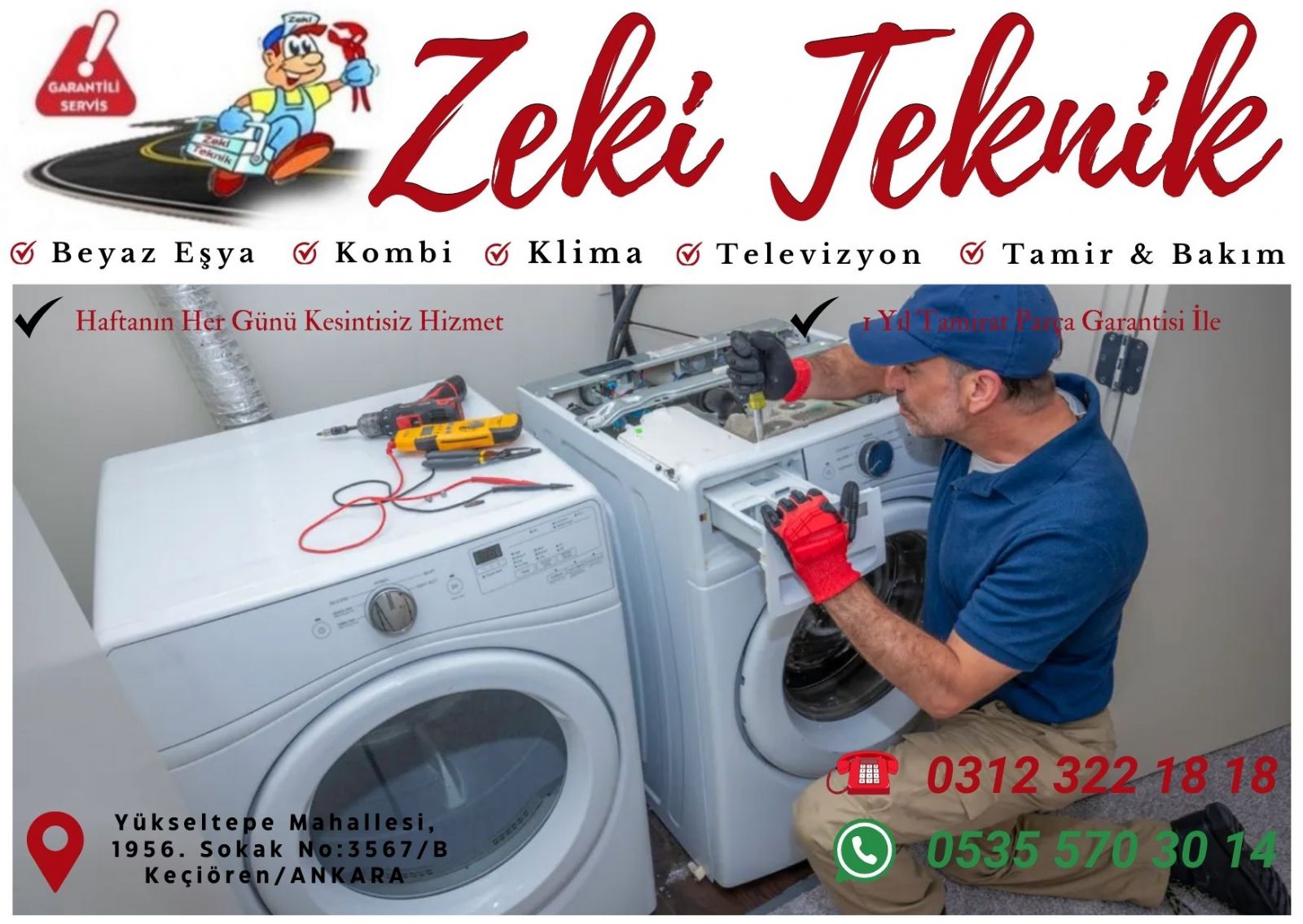 Yükseltepe Çamaşır Makinesi Tamircisi
